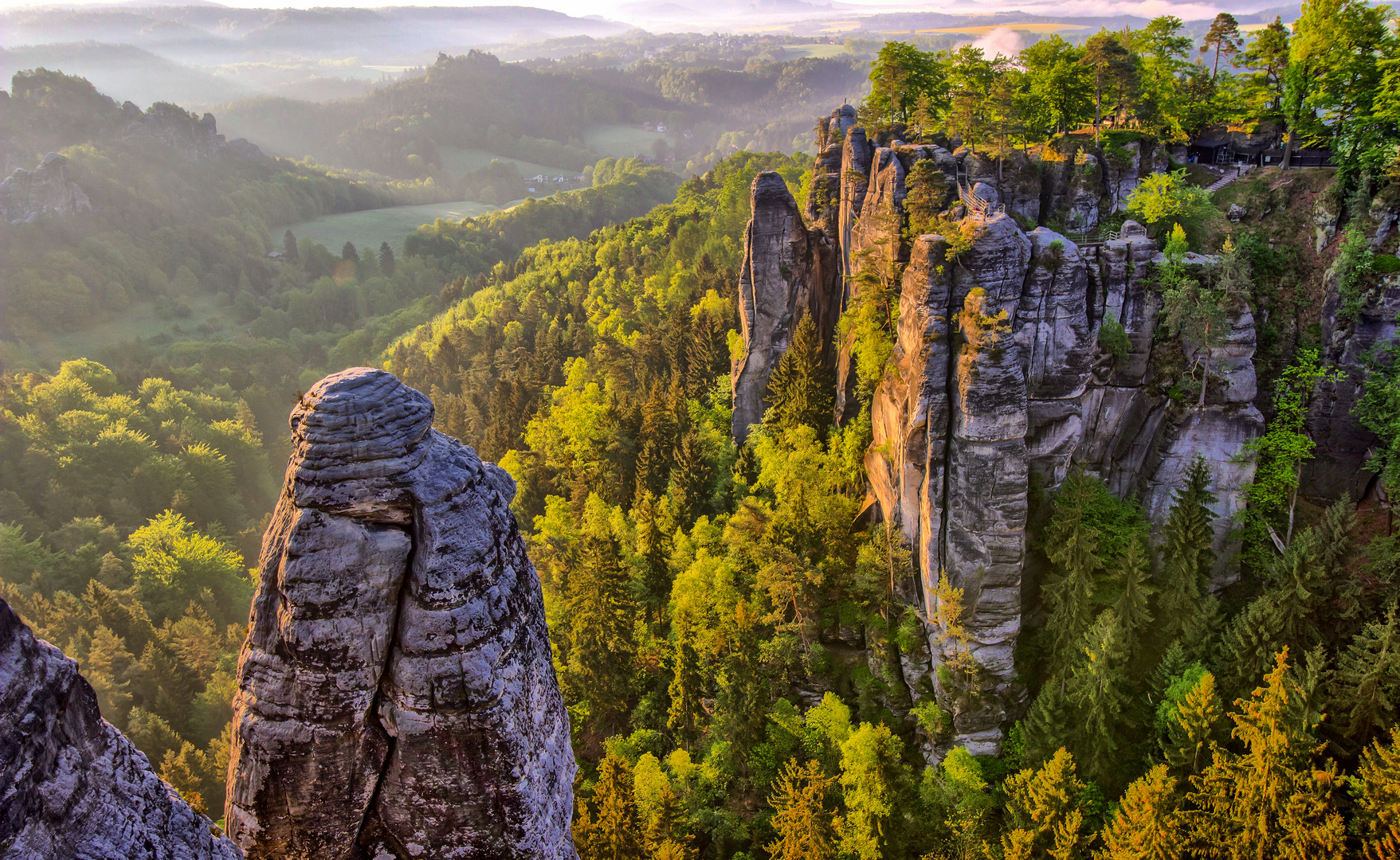 Bastei zur Goldenen Stunde