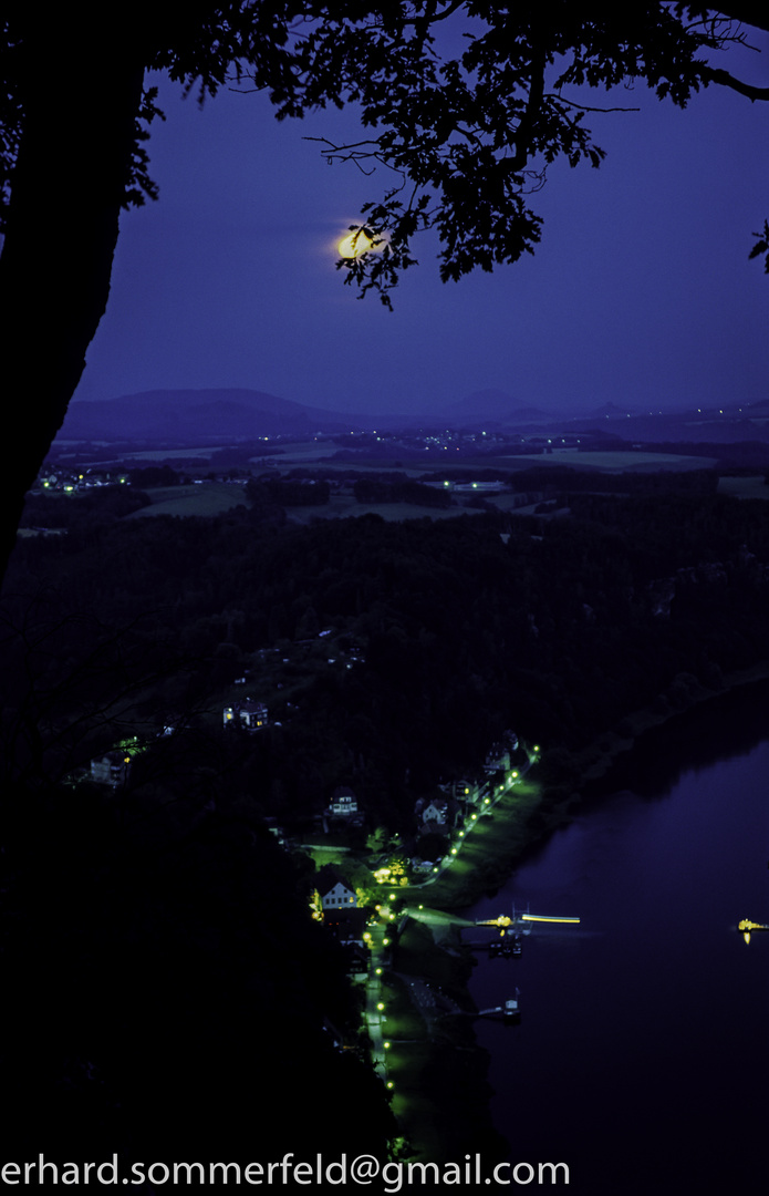 Basteiblick im Mondenschein