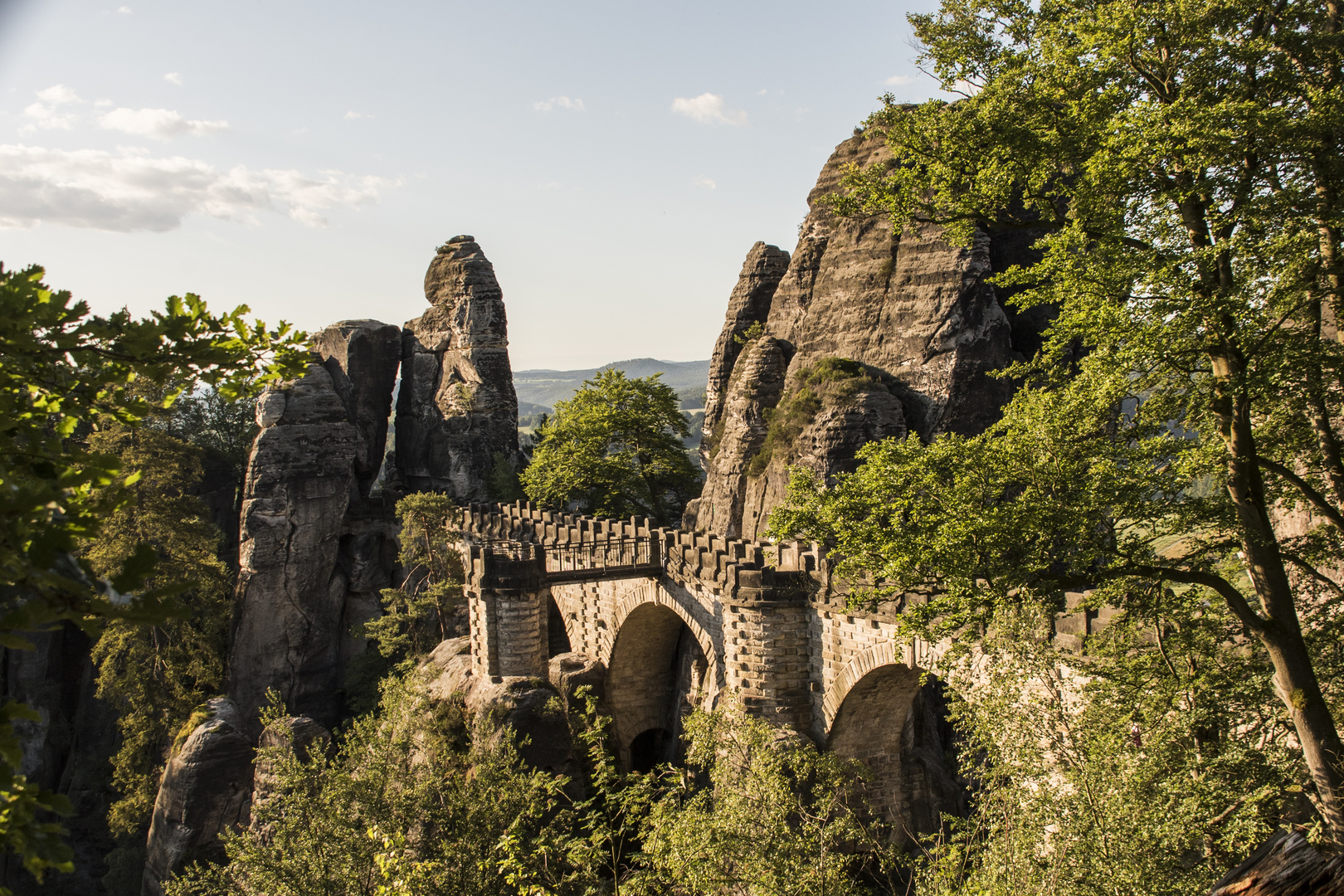 Basteibrücke am Morgen