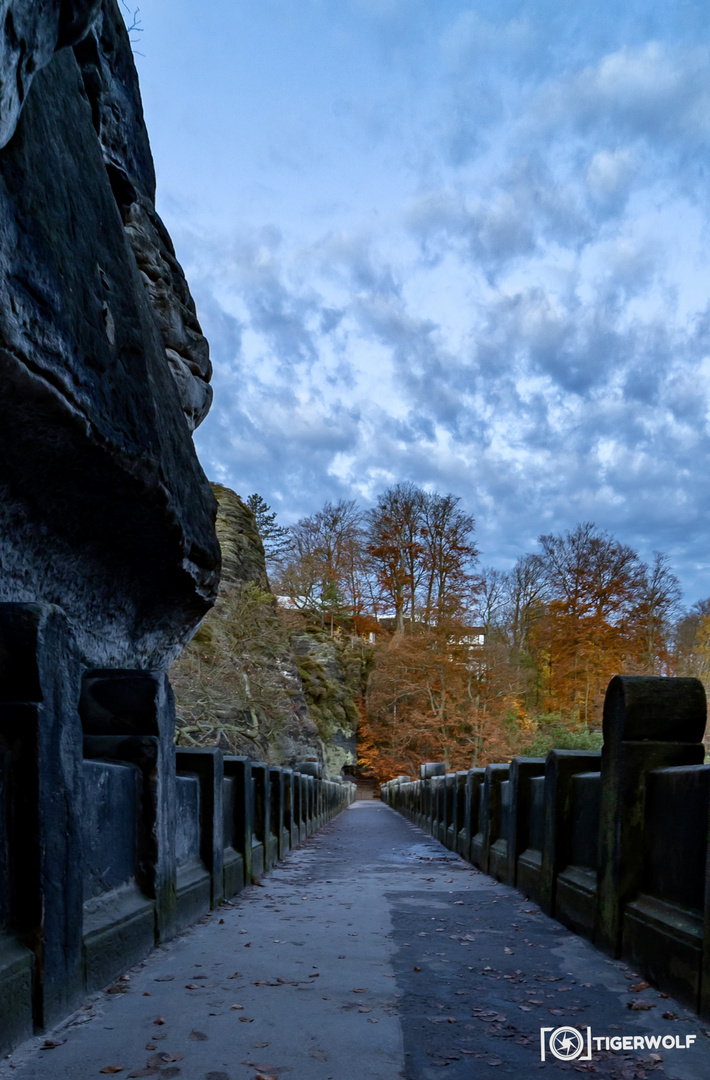 Basteibrücke am Morgen