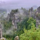 Basteibrücke bei Schietwetter