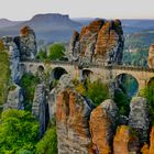 Basteibrücke bei Sonnenaufgang