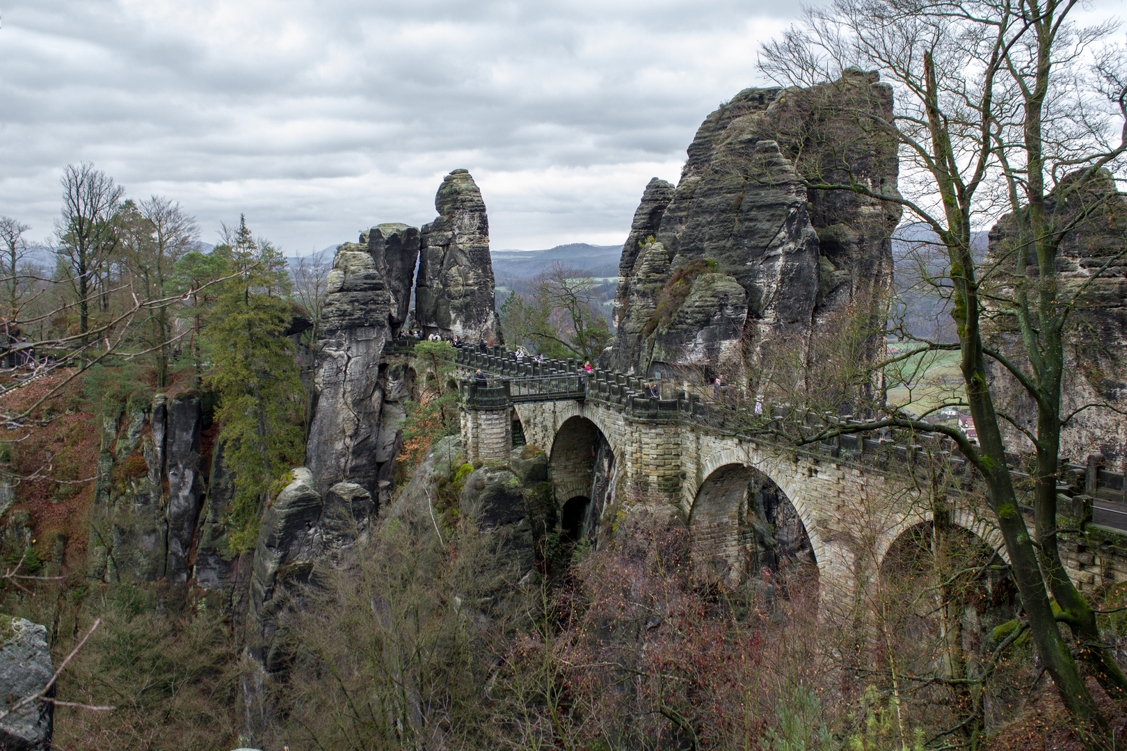 Basteibrücke im Herbst