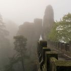 Basteibrücke im Nebel