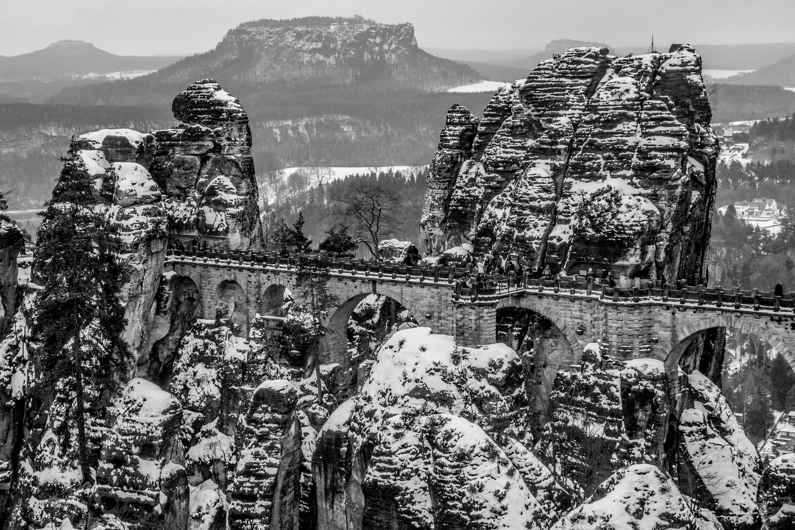 Basteibrücke im Schnee - Ostern 2013