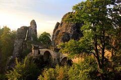 Basteibrücke / Sächsische Schweiz in der Morgensonne