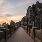 Basteibrücke zum Sonnenaufgang