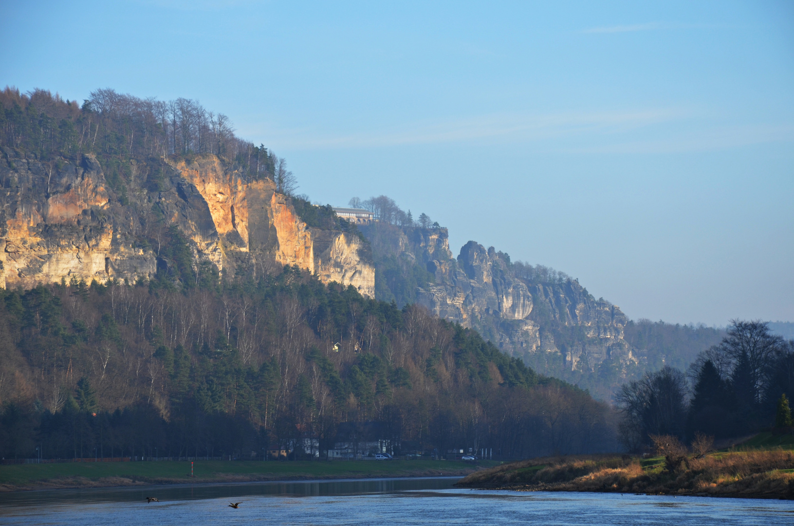 Basteimassiv in der Abendsonne