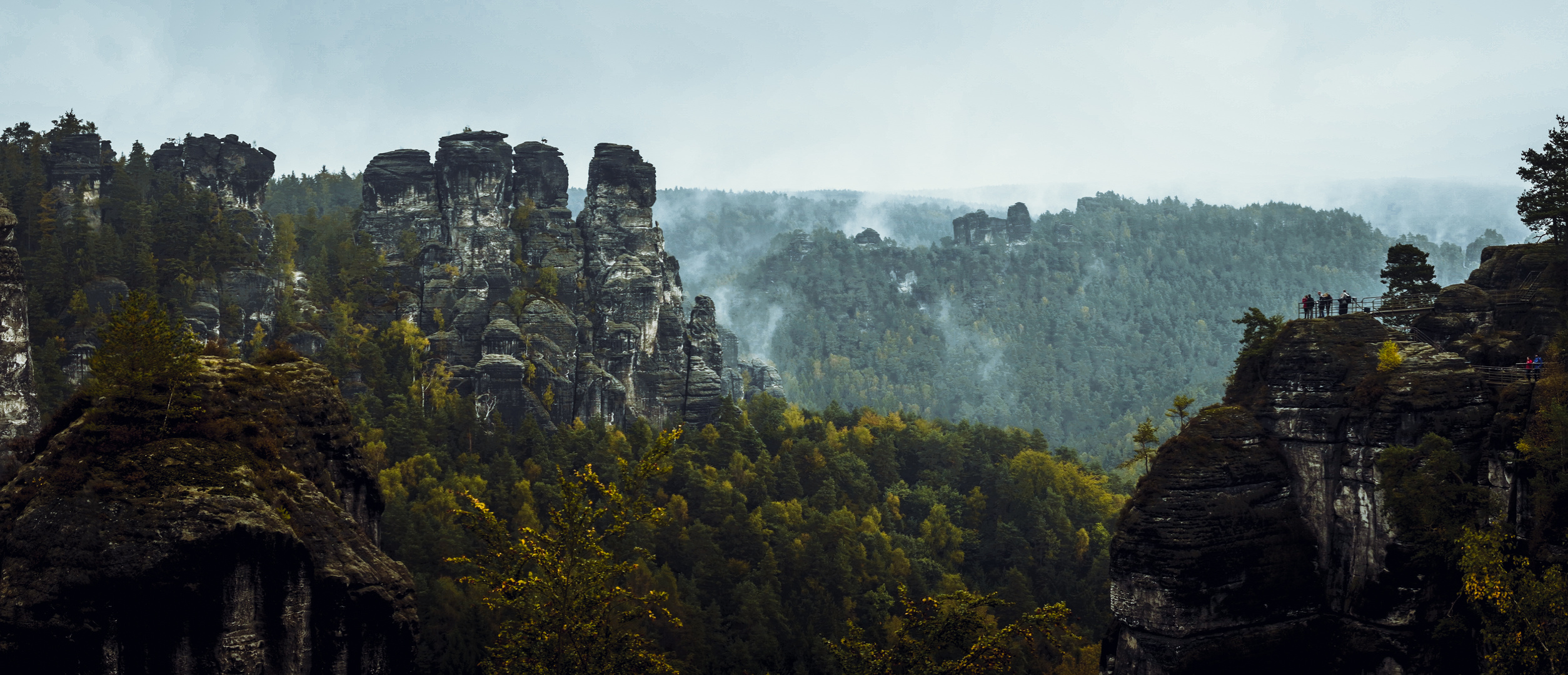 Basteipanorama bei Nebel