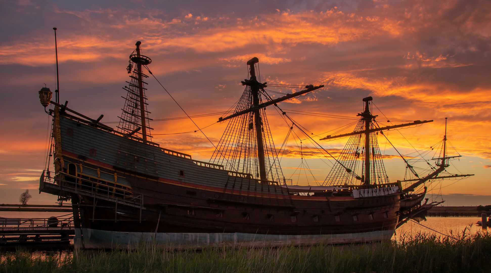 Batavia im Sonnenuntergang