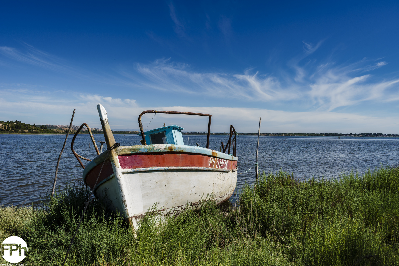 Bateau de pêche étang de Bages-Sigean