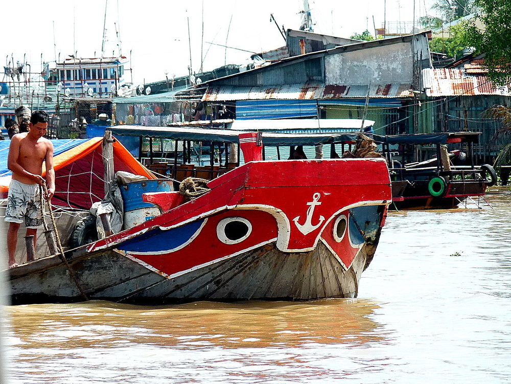 Bateau typique su delta du Mékong