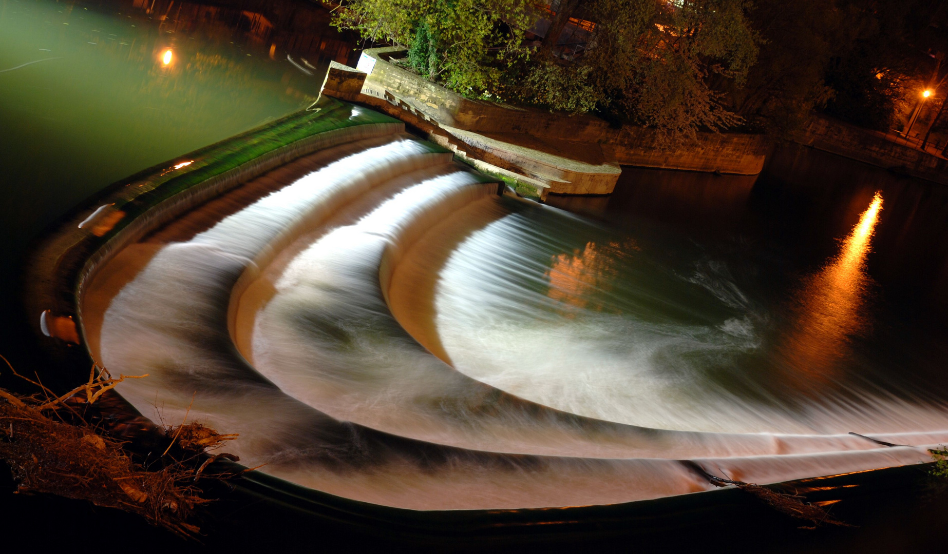 Bath - River Avon by night