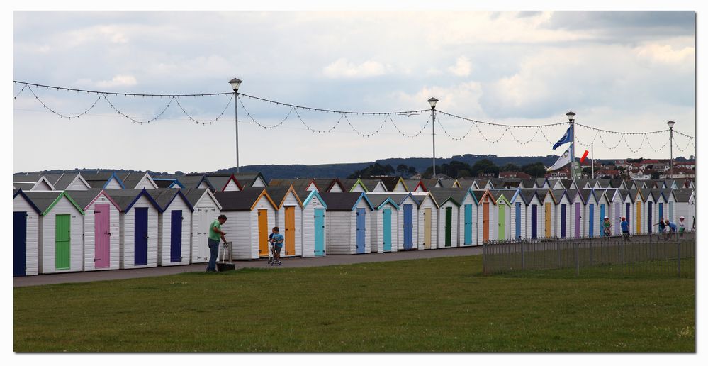 bathing huts ...