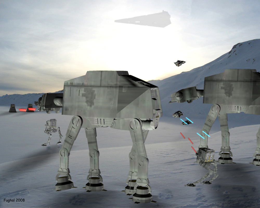 Battle of Hoth Star Wars Foto & Bild rendering, figuren, digiart