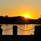 Battleship at sunset 2