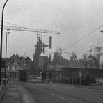 Bau Autobahnbrücke A42, Duisburg Beeck 1977