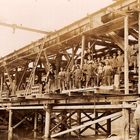 Bau der Eisenbahnbrücke Enzendorf (1930)