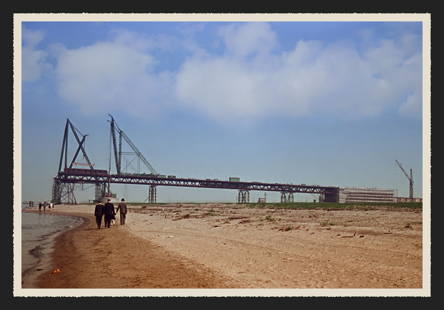 Bau der Emmericher Rheinbrücke ( ca. 1964 )