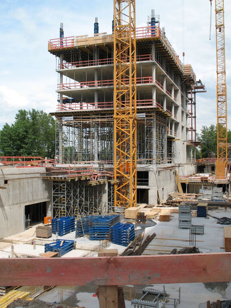Bau des Hyatt-Hotels im Düsseldorfer Medienhafen 2