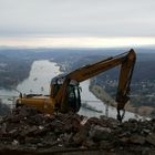 Bauarbeiten auf dem Drachenfels