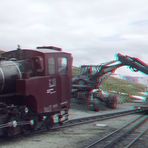 Bauarbeiten bei der Schafbergbahn am Bahnhof Schafberg Spitze