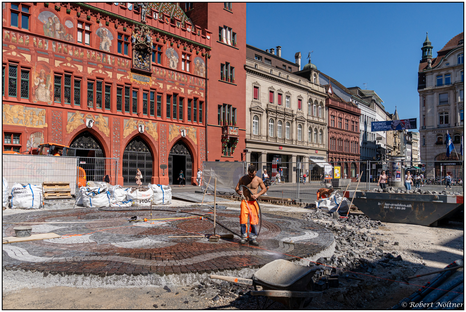 Bauarbeiten in der Basler Innenstadt