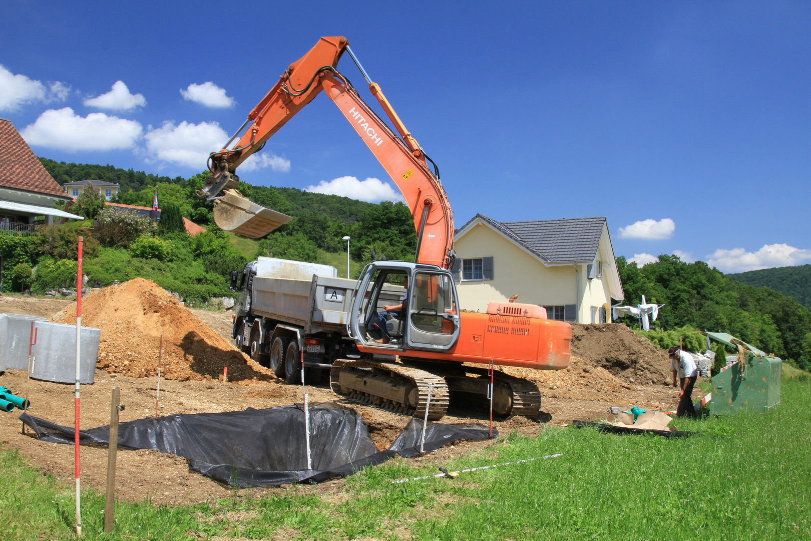 Baubeginn Haus in Liesberg Juni 2013