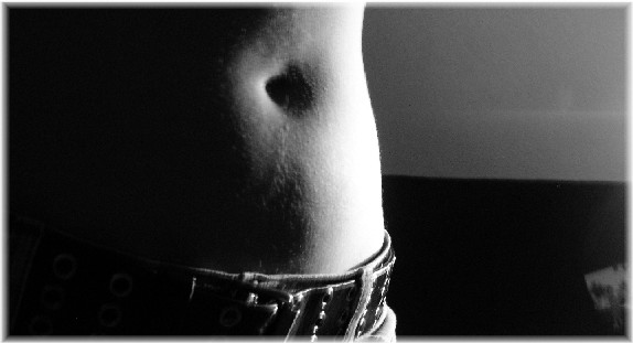 Bauch im Schatten