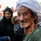 Bauer auf dem Markt in Qurna Egypt