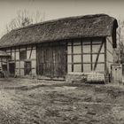 Bauerhof auf Fotoplatte