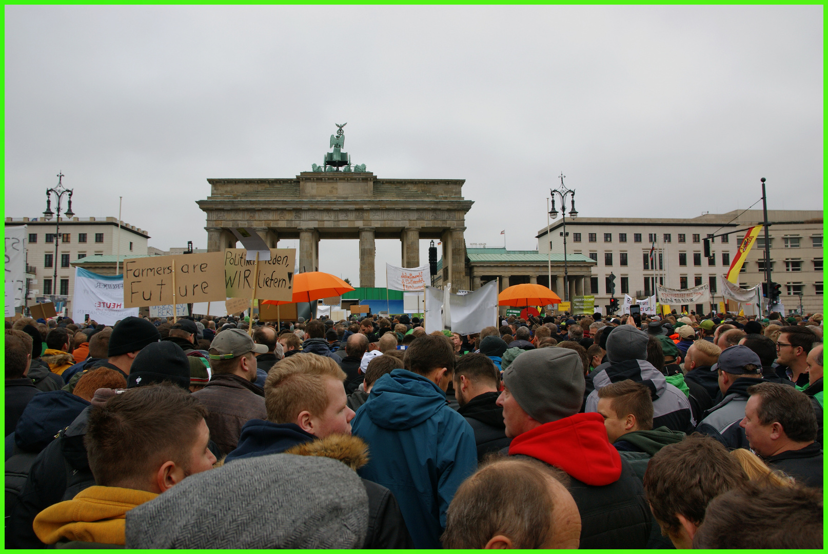 Bauerndemo mit Traktoren