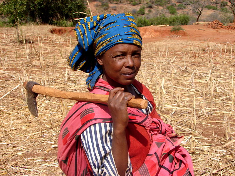 Bauernfrau im Mbuluhochland