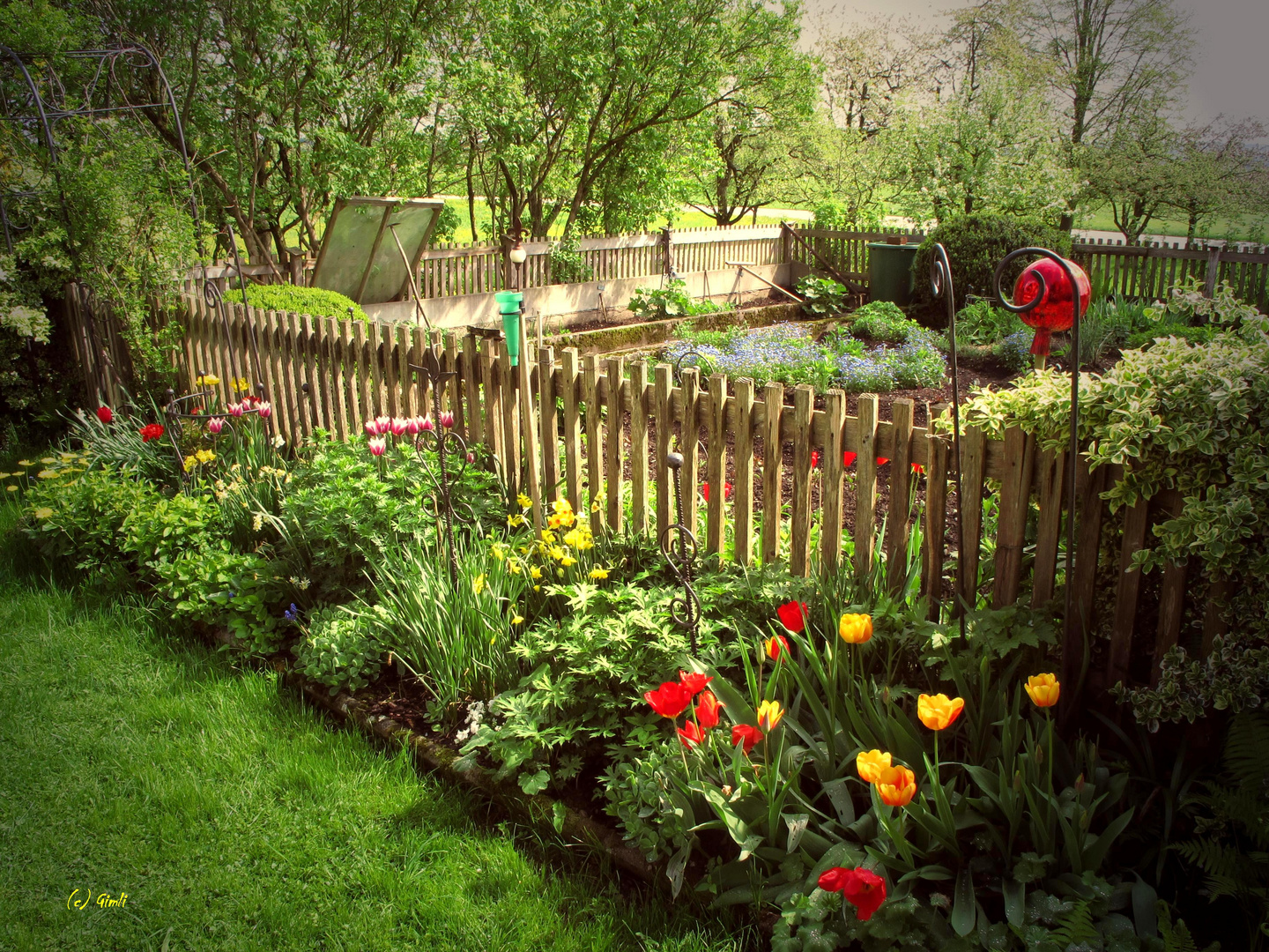 Bauerngarten im Chiemgau bei Höslwang