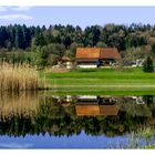 Bauernhaus am Teich