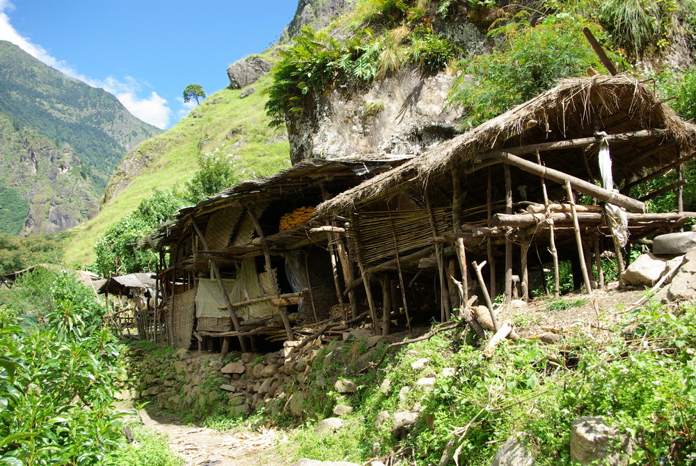 Bauernhaus auf dem Weg nach Dharapani