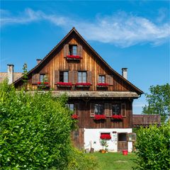 Bauernhaus auf der Halbinsel Au bei Wädenswil