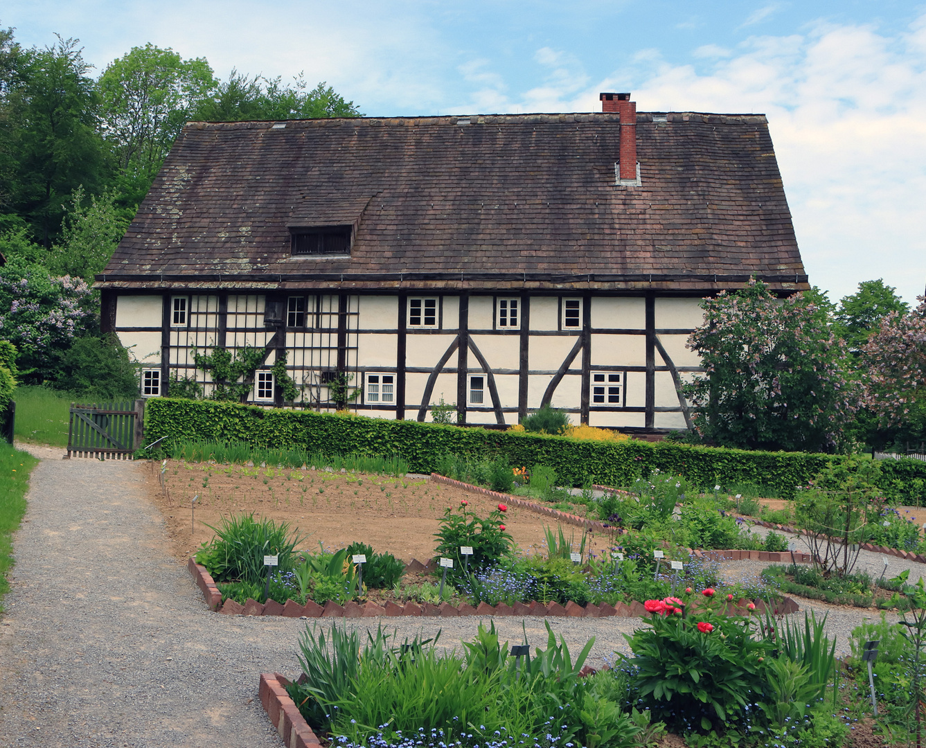 Bauernhaus im Paderborner Dorf des Freilichtmuseums