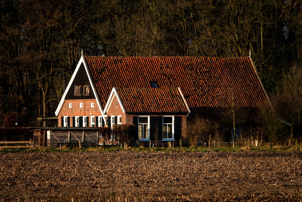 Bauernhof im Abendsonne