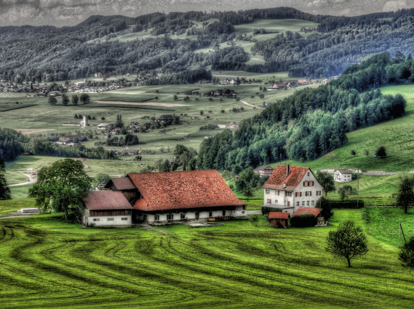 Bauernhof im Kanton Zug, Schweiz