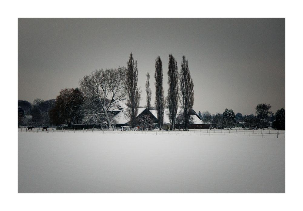 Bauernhof im Schnee