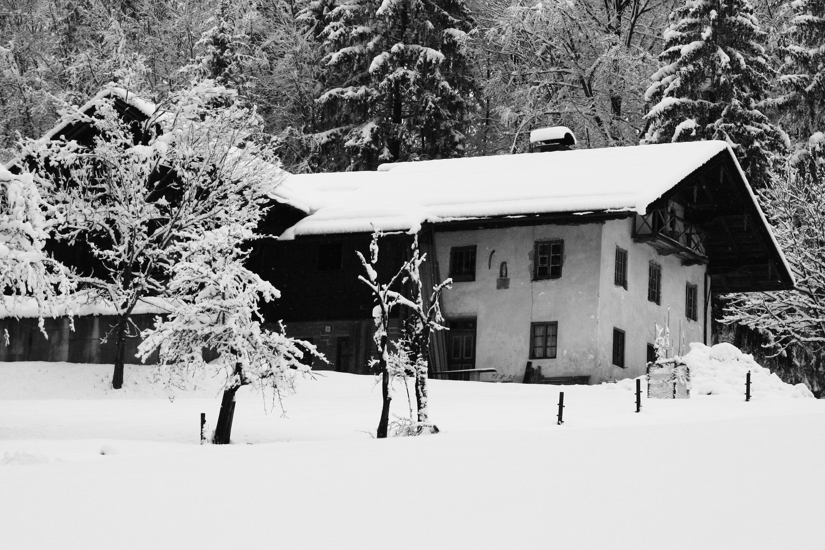 Bauernhof im Winter