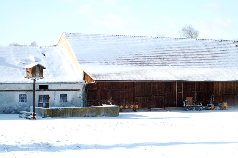 Bauernhof im Winterschlaf