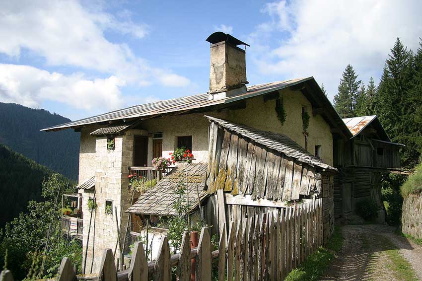 Bauernhofidylle in Südtirol