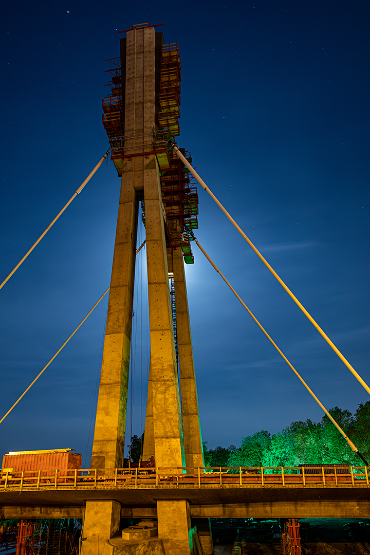 Baufortschritt an der Brückenbaustelle...