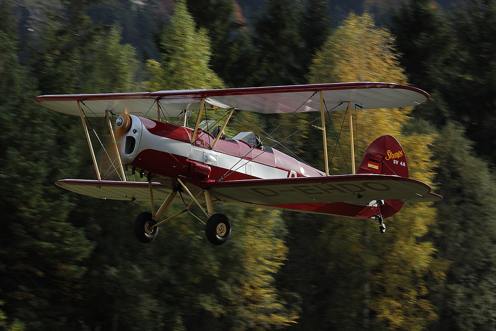 Baujahr- 1949 .... Stampe SV 4C "D-EHDO" - von Jakob Spenger - beim Start in Höfen / Tirol