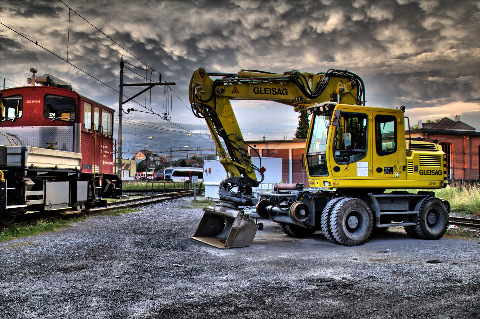 Baumaschine in HDRI