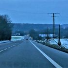 Baumberge im Schnee - Die B 525  