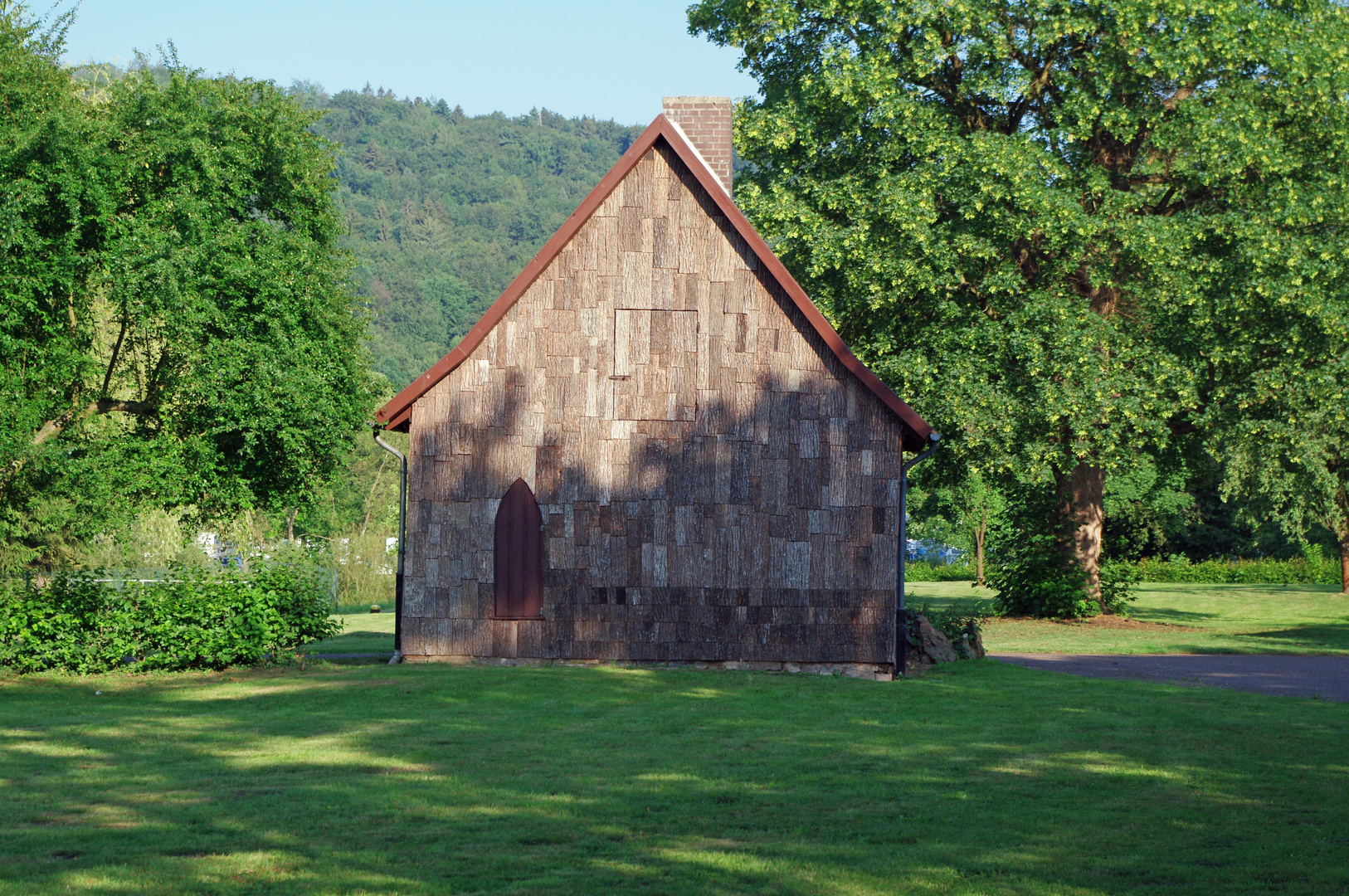 Baumrindenhaus auf dem Doktorwerder in Hann.Münden