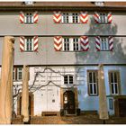 Baumschatten auf der Schlossfassade